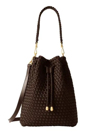 Naghedi Large Mercer Bucket Bag in Chocolate at Nordstrom