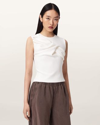 AllSaints Cotton Nella Slim Fit Sleeveless Tank Top, Size: XS