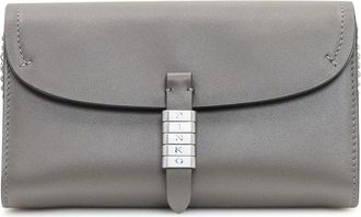 Pinko Saddle Wallet Chain - Dames - Clutches - Grijs - ONE Size - Katoen - Tassen