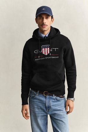 GANT Men Archive Shield Hoodie (XXXL) BLACK