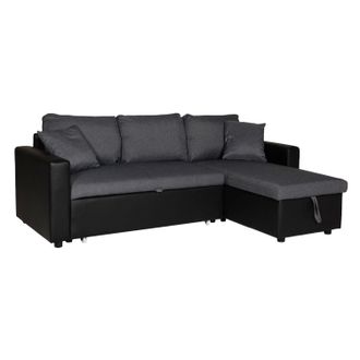 Happy Garden Happy Garden - Sof&aacute; Cama Clark 3 Plazas Color Gris Chin&eacute; Y Color Negro