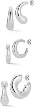 Glaze Jewelry Hoop Earrings Set in Silver at Nordstrom Rack