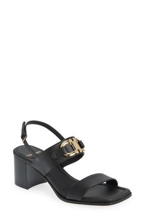 Ferragamo Lou Gancio Slingback Sandal in Nero Nero Nero at Nordstrom, Size 10.5