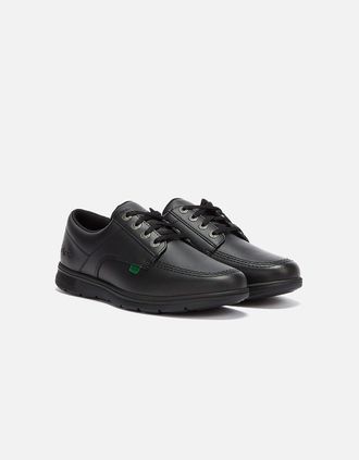 Kickers Womens Kickers Kelland Lace Lo Black Leather Shoes - Size: UK 10.5 / eu 45 / us 11.5