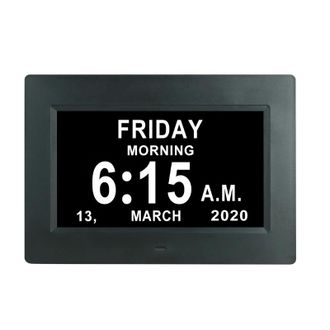 Gabrielle Reloj Digital Tigrezy Con Calendario Lcd De 7 Pulgadas, Fecha, D&iacute;a Y Hora, Sin Abreviaturas, Atenuaci&oacute;n Autom&aacute;tica, Pantalla Hd En 8 Idiomas, Recordat