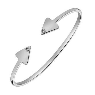 LuvMyJewelry Arrow of Light 0.02 Ct Diamond Bangle in 925 Sterling Silver at Nordstrom