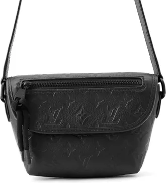 Louis Vuitton Noir Monogram Shadow Shoulder Bag (Pre-Owned)