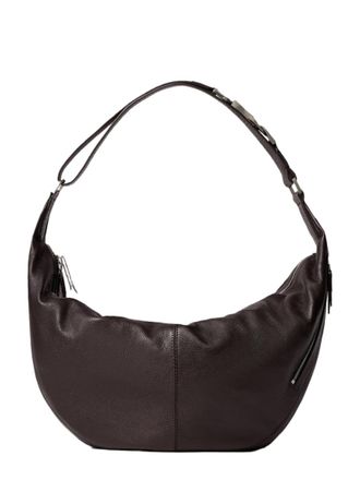 Christophe Lemaire Quiver Clip Crescent-Shaped Leather Shoulder Bag