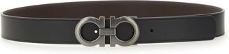 Ferragamo Black Cut To Size Reversible Belt