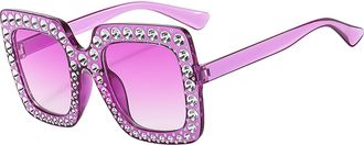 Generic Bling Sunglasses - Crystal Decor Glam Frames, Fashion Forward UV Blocking Glasses with Bold Shine Aesthetic, Statement Look Enhancement Feature, Ideal