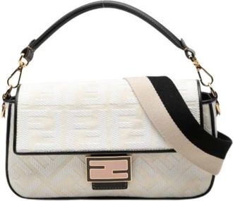 Fendi Pre-owned Baguette - Dames - Pre-owned - Wit - Maat: ONE Size Leer