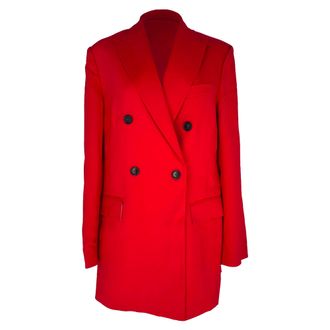 Golden Goose Double-Breasted Blazer in Red Viscose