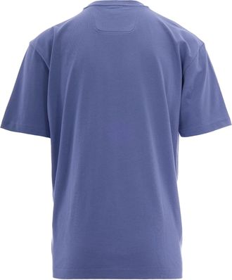 HUGO BOSS Mens T-Shirt Jersey With Logo Light Pastel Blue Light-Pastel Cotton T-Shirts Light/pastel And Polos