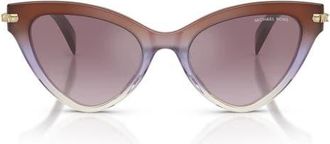 Michael Kors Roanoke 52mm Gradient Cat Eye Sunglasses in Wine Gradient /Purple at Nordstrom
