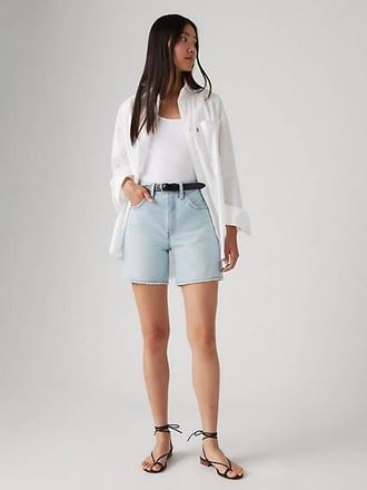 Levi's 501 Mid Thigh Lightweight Shorts - Womens - 24 - Blue