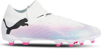Puma Mens PUMA Future 7 Pro FG/AG - Shoes Puma White/Poison Pink/Puma Black Size 10.0