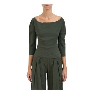 Cortana Long Sleeve T-Shirts, female, Green, S, La0554 Long Sleeve Top