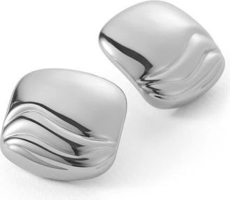 JENNY BIRD Rue Statement Button Earrings in High Polish Silver at Nordstrom