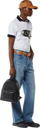 MCM Small Stark Backpack in Maxi Monogram Leather in Black at Nordstrom