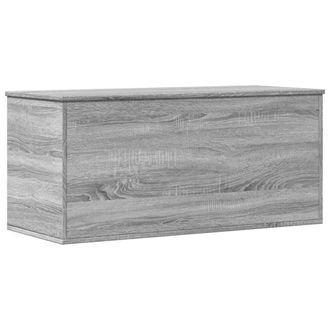 Berkfield Home Storage Box Grey Sonoma 100x42x46 cm Engineered Wood | Size: 100 x 42 x 46 cm