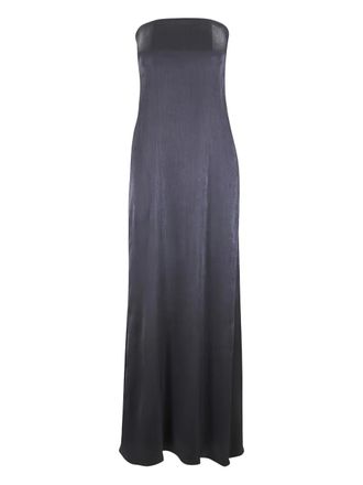 TWP Carolyns strapless rear-split maxi dress - Grijs