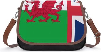 Generic Union Wales Friendship Flags Small Womens Crossbody Bags Shoulder Handbag with Adjustable Strap for Travel