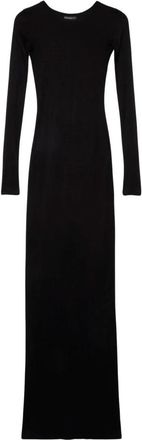 7 For All Mankind Kleedjes - Dames - Maxi kleedjes - Zwart - S - Kleedjes