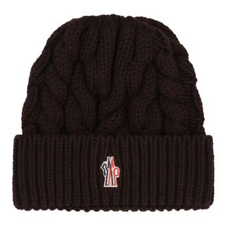 Moncler Beanies, female, Black, Size: ONE SIZE Wool Hat