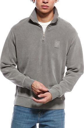 Belstaff Mineral Outliner Quarter Zip Mock Neck Pullover