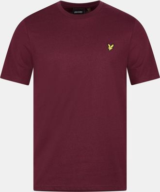 Lyle & Scott Heren T-shirt katoen met logo (Bourgondi&euml;)