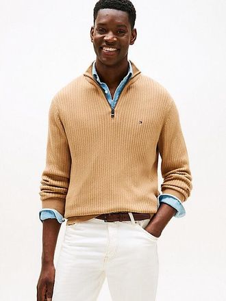 Tommy Hilfiger Quarter-Zip Jumper With Cashmere