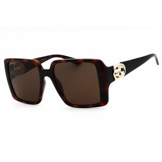 Gucci Ladies Brown Oversized Sunglasses GG1692S 002 54