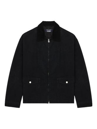 Comme Des Garçons Giacca con colletto a coste - Nero