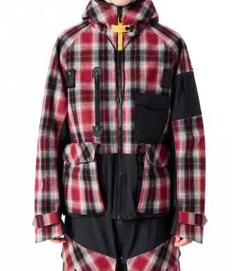 Parajumpers Amak Ski Jacket In Red-Black-Grey-White