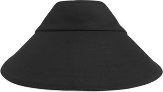 Favorite Daughter Wide Brim Twill Visor in Black/white at Nordstrom