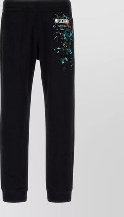Moschino logo print joggers with elastic waistband