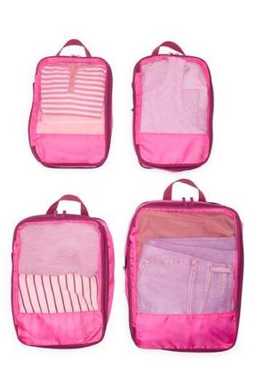Mytagalongs Set of 4 Compression Packing Pods in Hyper Pink/Burgundy at Nordstrom Rack