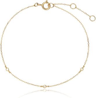 Lily & Roo Gold Three Diamond Style Bracelet