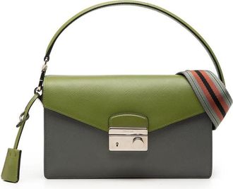 Prada Pre-owned Prada Bicolor Saffiano Lux Sound Lock Satchel Ladies D025XEC8YJOJ4N8V