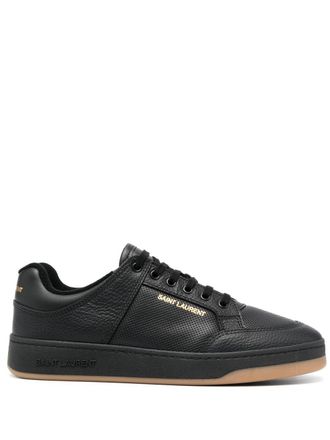 Saint Laurent SL/61 leather perforated sneakers - Black