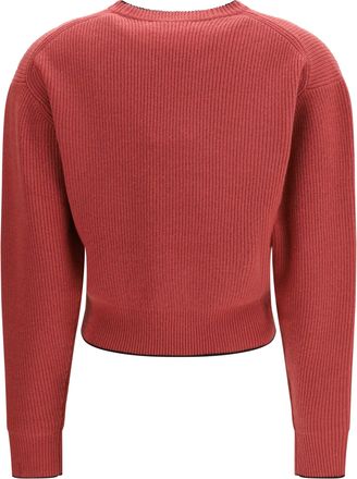Chlo&eacute; Womens Cropped Pullover Coppery Pink Sweater