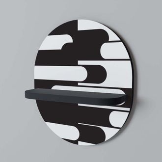 OEM Estante Ovalado Achromatic Contrast Negro
