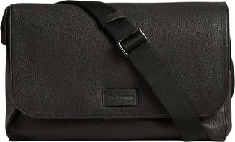 Kiton Tassen, Heren, Zwart, ONE Size, Gestructureerde Leren Aktetas