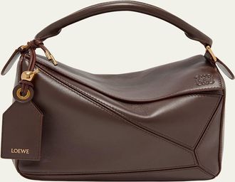 Loewe Puzzle Elevated Small Top-Handle Bag in Leather