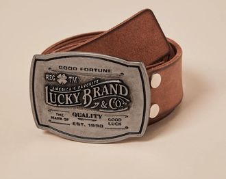 Lucky Brand Plaque Buckle Belt