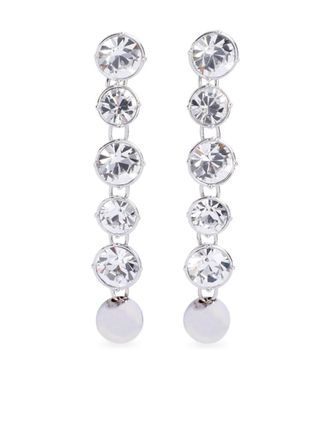 Jean Paul Gaultier Orecchini lunghi con diamanti - Argento