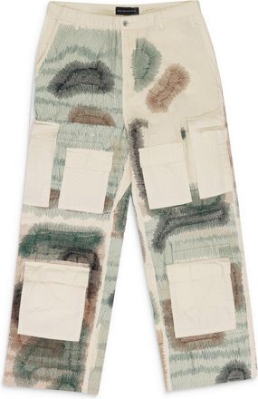 Who Decides War by Ev Bravado Ivory Camoflauge Embroidered Pants