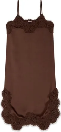 Oltre Dames, Jurken, Bruin, Maat: 2XL Satijn
