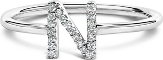 House of Brilliance 10K Gold Diamond Accent Initial A-Z Ring