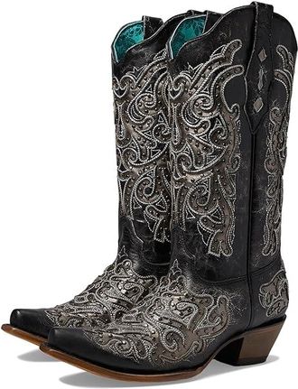Corral Boots Z5174 Womens Boots Black : 6.5 B - Medium, Leather